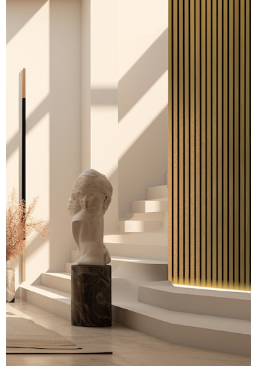 Mdf Ahşap Akustik Duvar Paneli 60x275 Cm - Gold Pvc 60x275