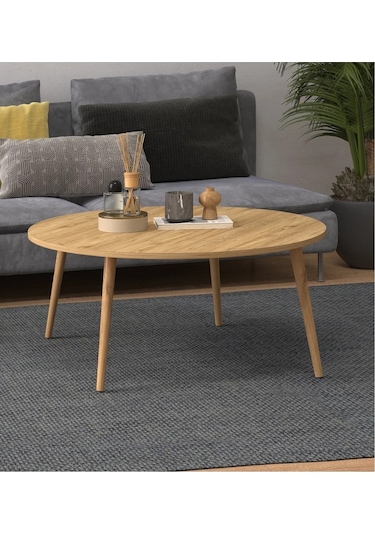 Faymend 70cm Yuvarlak Orta Sehpa Meşe Rivoli Meşe Rivoli