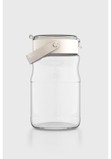 Renga Mono 1700 Ml Bej Kapaklı Cam Kavanoz 131072 Bej