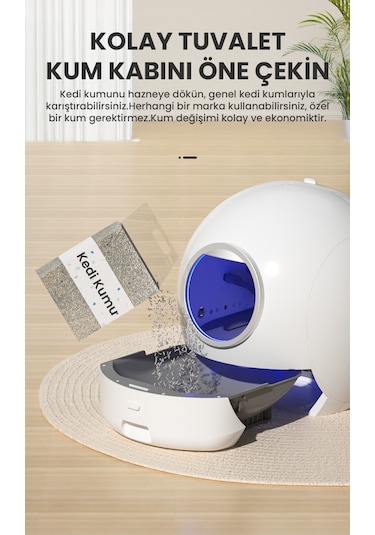 Els Pet Otomatik Kedi Tuvaleti 2. Nesil Smart Pro Akıllı Otomatik Kedi Tuvaleti