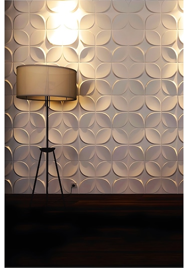3 Boyutlu Boyanabilir Pvc Duvar Paneli Flora 50-50 Cm 4 Adet-1 Metrekare