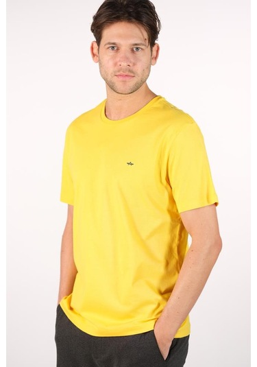 Arma Erkek Büyük Beden Bisiklet Yaka Tişört Y22374868501 Sarı