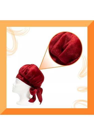 Cantu Mikrofiber Saç  Kurutma Bonesi - Bordo
