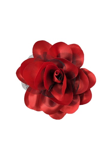 Kumaş El Yapımı Aksesuarlar Korsaj Takı Rozeti Aksesuarları Pin Broş Yeni Kumaş Sanat Yaka Iğnesi Kırmızı