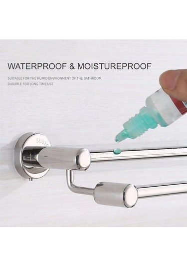 Novahub 23 İnç Çift Barlı Paslanmaz Çelik Banyo Havlu Askısı - Modern Ve Dayanıklı Diğer