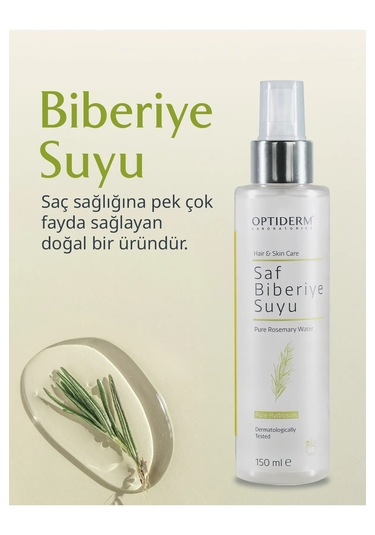 Optiderm Biberiye Suyu Güçlendirici Saç Toniği %100 Doğal Ve Saf
