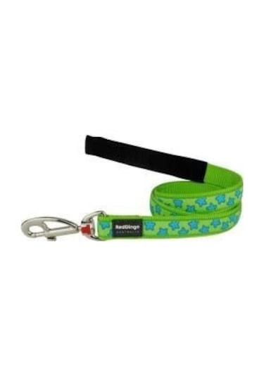 Reddingo Yıldız Desenli Lime Renkli Uzatma Köpek Tasması 25 Mm