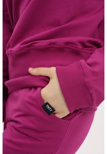 Toontoy Kız Çocuk Baskılı Eşofman Takım Mürdüm