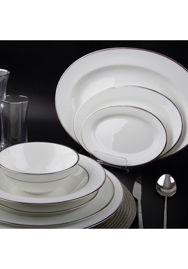 Evaliza Classic Platin 60 Parça 12 Kişilik Yemek Takımı