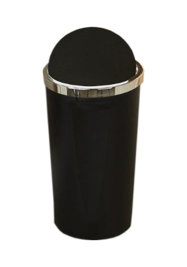 Primanova Lenox Plastik Döner Kapaklı Çöp Kovası 35 LT Siyah