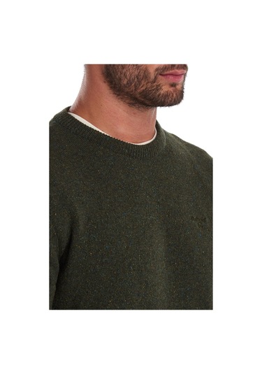 Barbour Tisbury Crew Kazak Gn91 Forest Green Yeşil