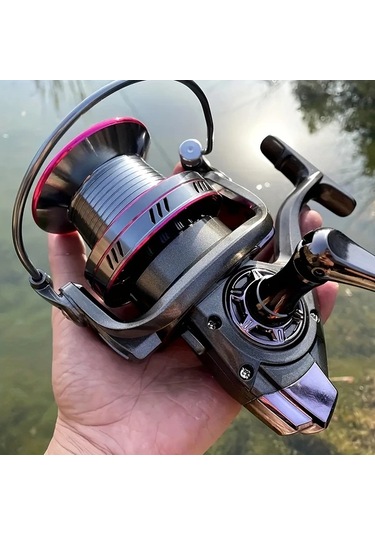 Motion003 Büyük Boy Balıkçılık Makarası 9000 12000 Tip 10000 Metal Makara 30kg Sürükleme 4 0 1 Dişli Oranı Pürüzsüz Döküm Naylon Gövde Tatlı Ve Tuzlu Su İçin