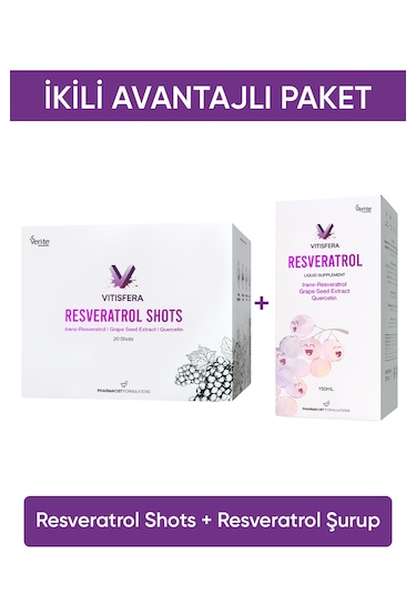 İkili Avantajlı Paket 1 Resveratrol Shots + Resveratrol Şurup