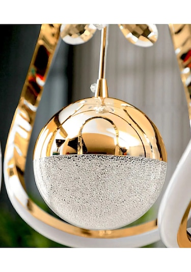 Ey-El Tasarım Modern Sarkıt Led Avize A+ Pluss Gold