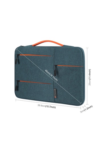 Reedark 15 İnç İş Portföyü Su Geçirmez Polyester Dizüstü Bilgisayar Çantası Lacivert Pu Kollü Taşınım Kolaylığı Lacivert