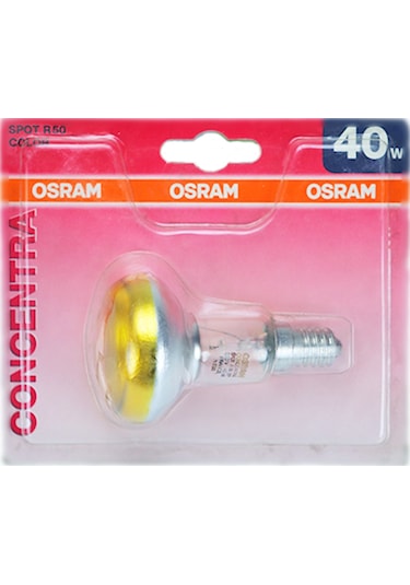 Osram 40W 240V R50 E14 Sarı Cam Halojen Ampul
