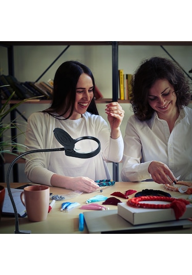 Hallow Tomshine 3x / 10x Metal Kelepçeli Ultra Büyüteç Lambası