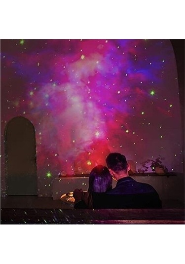 Didadodo Yıldızlı Gezegenli Projeksiyon Lambası Uzay Astronot Beyaz Beyaz