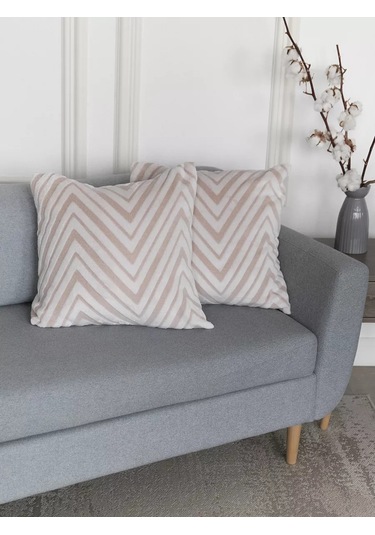 Tessolo Home Dekoratif Yastık Kılıfları 50x50 2 Parça 183666715 Bej