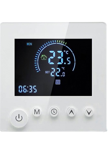 Hfambition Wifi Akıllı Isıtma Termostati, 3a Su Isıtması, Lcd Ekran, 90-240v, Uzak Kumanda, Ses Kontrol, Zamanlı Programlama, Isı Regülatörü