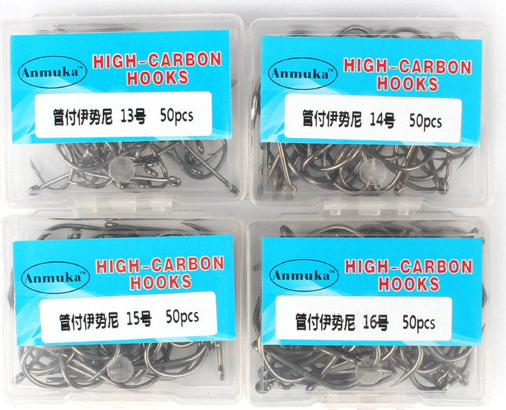 Dianziye 8 Numara Yüksek Karbon Çelik İğne, Dairesel Kanca, Ters İğne, 100 Adet, Deniz/nehir/uzunova Uygun, Dayanıklı Balık İğnesi