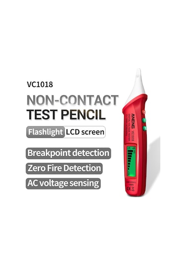 Aneng Vc1018 12v-1000v Temassız Sensörlü Dijital Ac Gerilim Ölçer N11.34