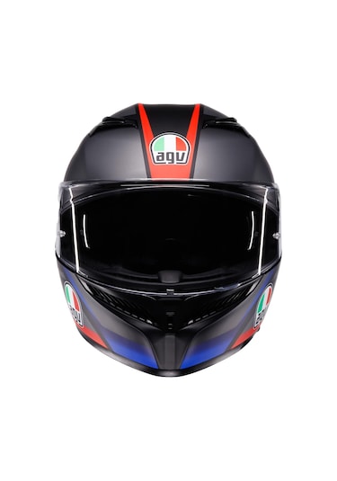 Agv K3 Mplk Striga Kapalı Kask Mat Siyah Mavi