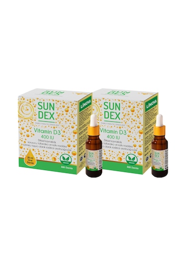 Sundex Vitamin D3 400 IU 500 Damla 2 x 20 ML