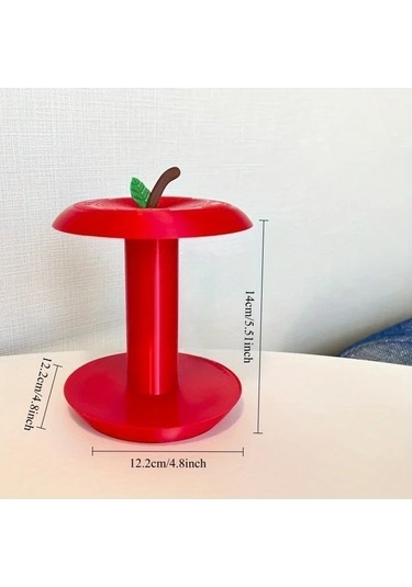 Fochsia Elma Şeklinde Kırmızı Sku Kağıt Havlu Askısı Montajsız Ve Alan Tasarruflu Kırmızı