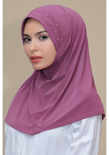 Şarabi Pratik Hazır Geçmeli Tesettür Eşarp Sandy Kumaş Elişi Çiçe Çok Renkli Şarabi Pratik Hazır Geçmeli Tesettür Eşarp Sandy Kumaş Elişi Çiçe Çok Renkli