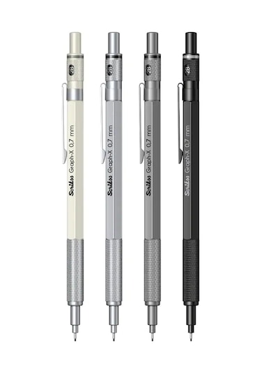 Scrikss Graph X Versatil Metal Kalem İsme Özel Lazer Baskılı 0.7 Mm-Antrasit