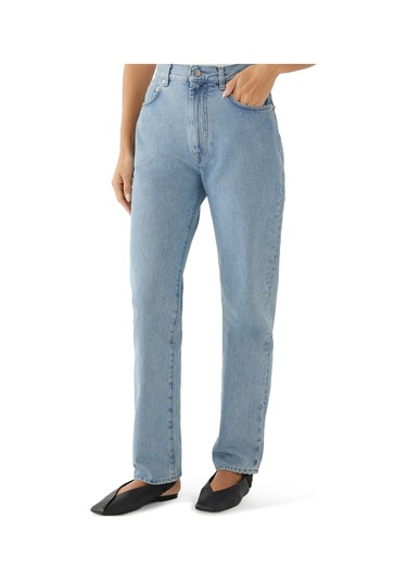 Loulou Studio Düz Kesim Kot Pantolon Light Blue