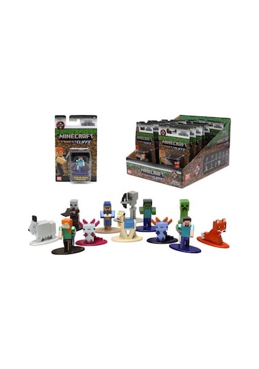 Minecraft Nano Tekli Metal Figür Alex Iron Sword