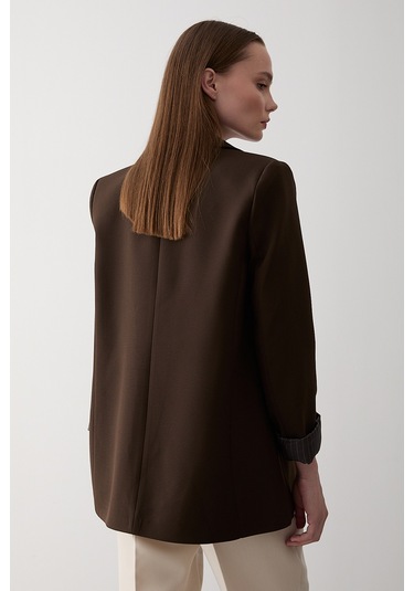 Kahverengi Blazer Ceket - 7560 Kahverengi