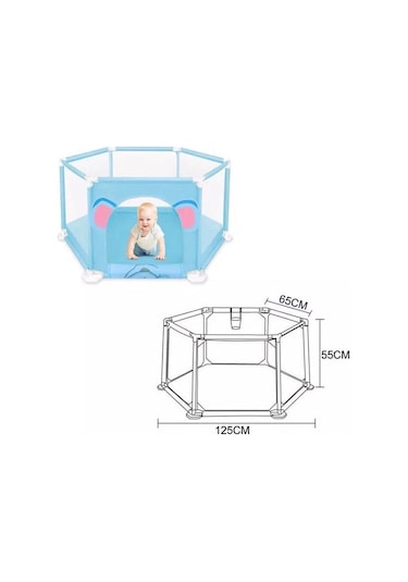 Çocuk Çiti Çocuk Oyun Havuzu Güvenli Mavi