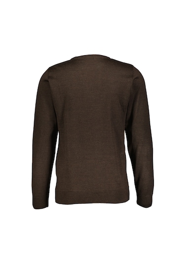 Finesuits Erkek Desenli Yünlü Kazak 2422201023.dsoyr Kahve Kahverengi