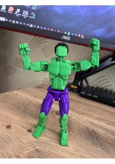 Dummy Hulk 3d Baskı Eklemleri Hareketli Figür 16 Cm Koleksiyonluk Figür Oyuncak Hulk