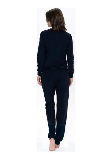 U.s Polo Assn. 20111 Kadın Uzun Kollu Bisiklet Yaka Paçası Lastikli Rahat Ev Giyim-lacivert Lacivert