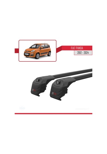 Fiat Panda 319 2012 Ve Sonrası İle Uyumlu Ace-2 Ara Atkı Tavan Barı Siyah