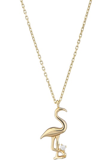 Altın Flamingo Kolye