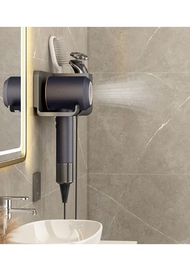 Wondernest Saç Kurutma Rafı, Duvara Monte Makinesi Lichen Kurutucu Siyah