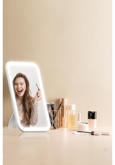Polosmart Pbs510 Şarjlı Led Işıklı Makyaj Aynası Beyaz