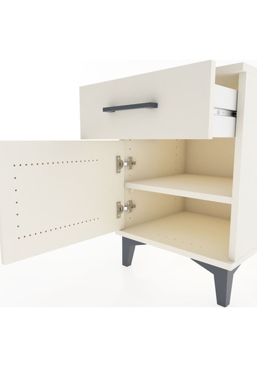 Hyperion Komodin Tek Çekmeceli Tek Kapaklı 44x44x64 Aytaşı-ay... Aytaşı