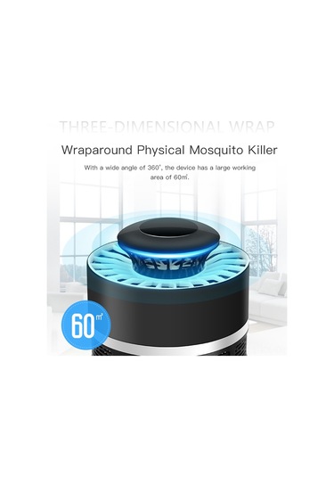 Kangvka Ev İçin Usb Led Işıklı Kimyasız Ahtapot, 20 M² Alanda Sindirici/kuvvetli Sinek/muvekkil Yok Edici, Siyah Küçük Boy