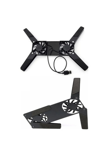 Periboia 2 Fanlı Notebook Soğutucu Portatif Katlanabilir Laptop S