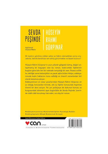 Sevda Peşinde - Hüseyin Rahmi Gürpınar -  Can Yayınları