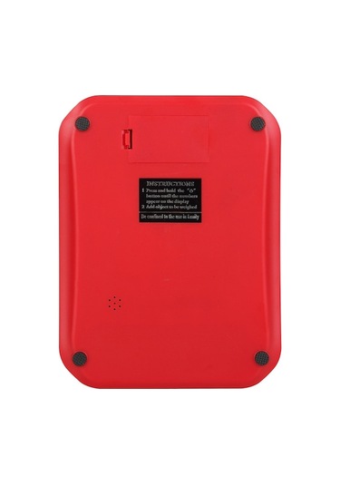 Elektrikli Mutfak Terazi, 10kg/1g Hassasiyet, 5 Ölçü Birimi, Lcd Ekran, Su Geçirmez, Usb Şarj Edilebilir, Pişirme Ve Gıda Tartımı İçin Kırmızı Kırmızı Kırmızı