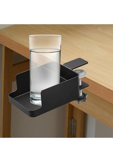 Trendooze Masa Kupası Tutucu Siyah - Uzay Tasarrufu Ofis Aksesuari Siyah