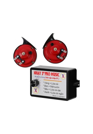 12v Araba Motosiklet İki Tonlu 110db Yüksek Sesli Hoparlör, 8 Ses Kontrolcü, Su Geçirmez Kırmızı Metal+abs Hoparlör Çifti