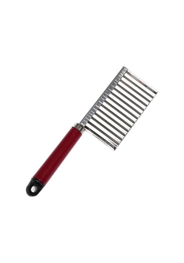 Paslanmaz Çelik Patates Cipsi Sebze Kırışık Kesici Bıçak Dilimleme Dalga Bıçağı Gümüş